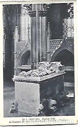 Postales: Portugal ** & Batalha, Pante&oacute;n Real, D. Joao I y D. Filipa de Lencastre, Ed. Alfredo Barros (5)