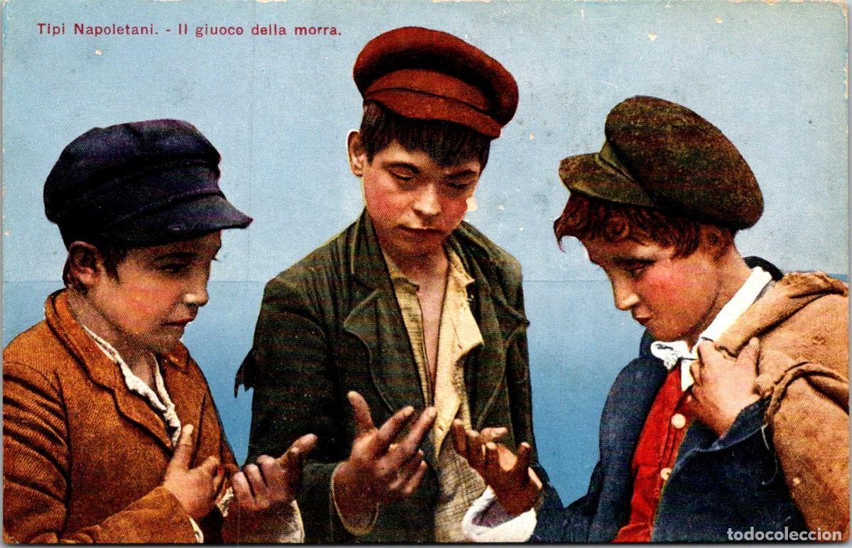 Cartes Postales: Italia - Tipi Napoletani - Il giuoco della morra - 138x88mm
