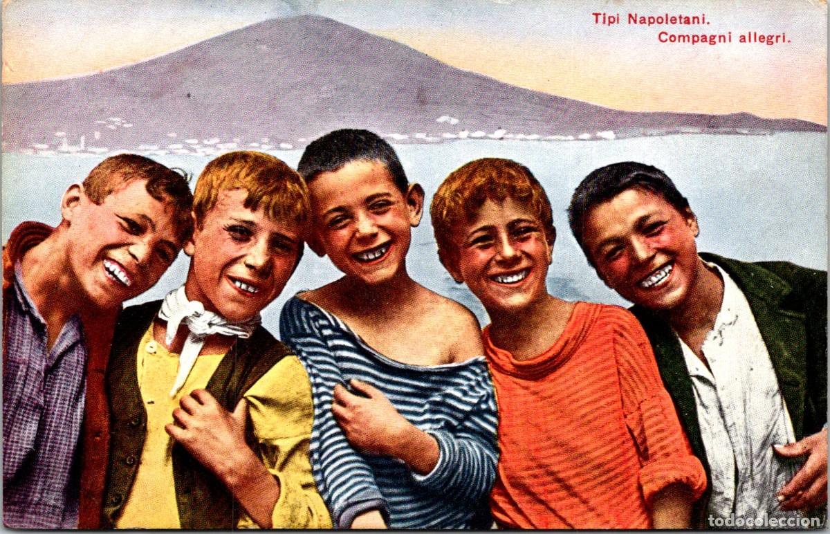 Cartes Postales: Italia - Tipi Napoletani - Compagni allegri - 138x88mm