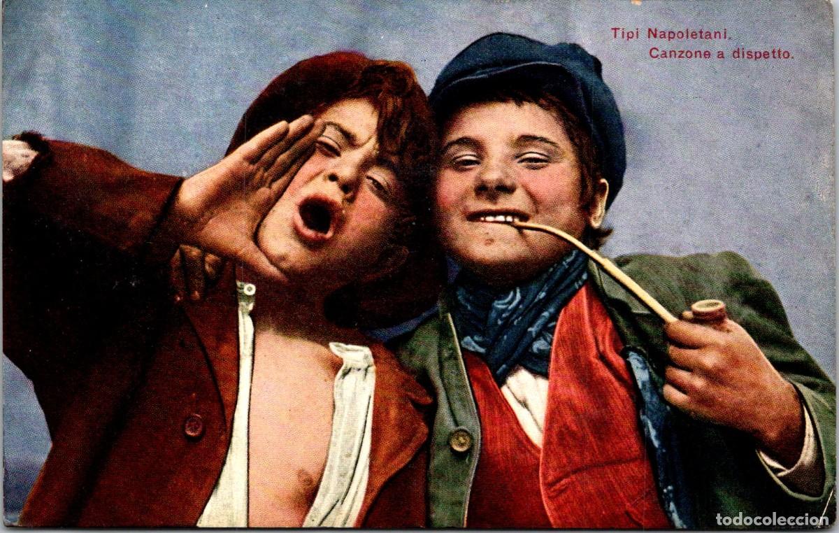 Cartes Postales: Italia - Tipi Napoletani - Canzone a dispetto - 138x88mm