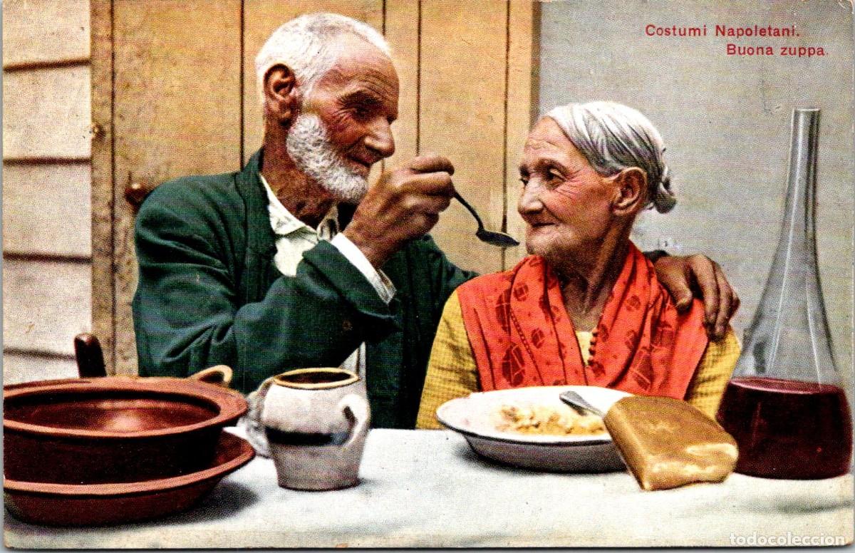 Postales: Italia - Costumi Napoletani - Buona zuppa - 138x88mm