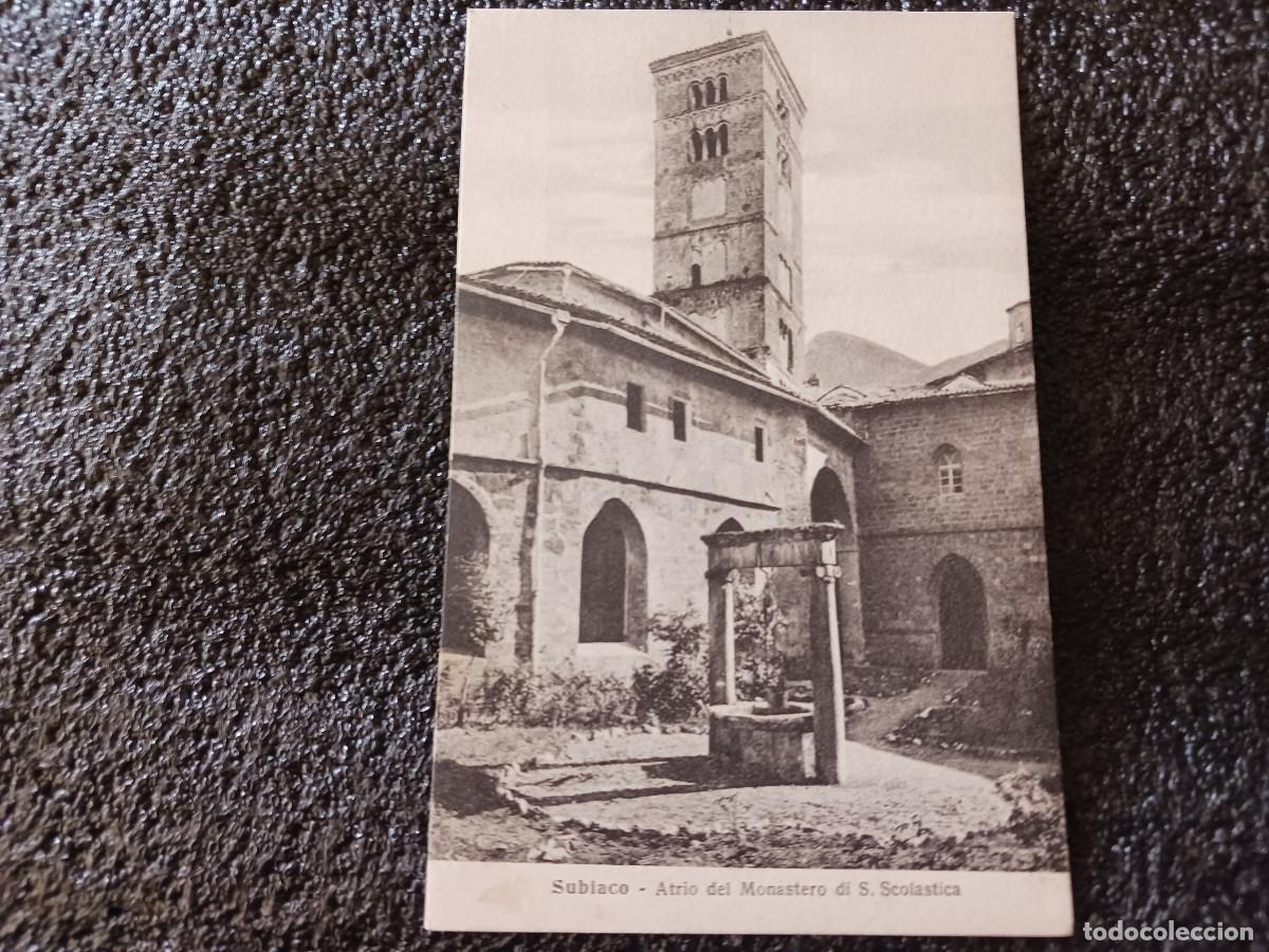 Cartoline: subiaco,atrio del monastero di s. scolastica