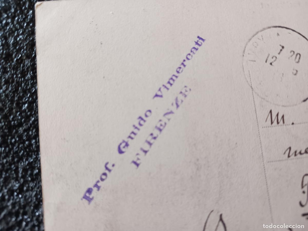 Postales: firenze, ponte vecchio, circulada 1916, prof. guido vimercati - Foto 2
