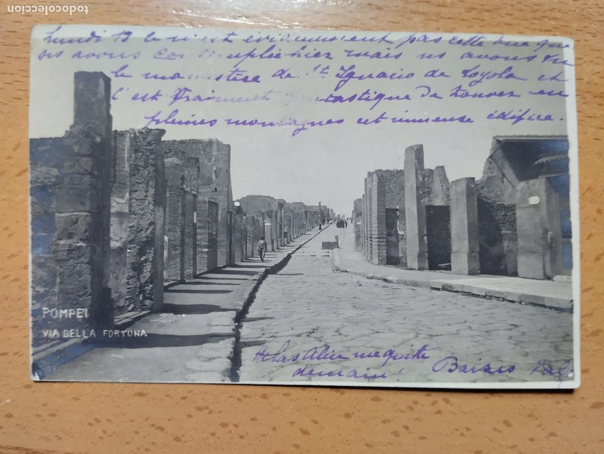 Postales: POSTAL FOTOGRAFICA. POMPEI VIA DELLA FORTUNA. ITALIA. REVERSO SIN DIVIDIR.