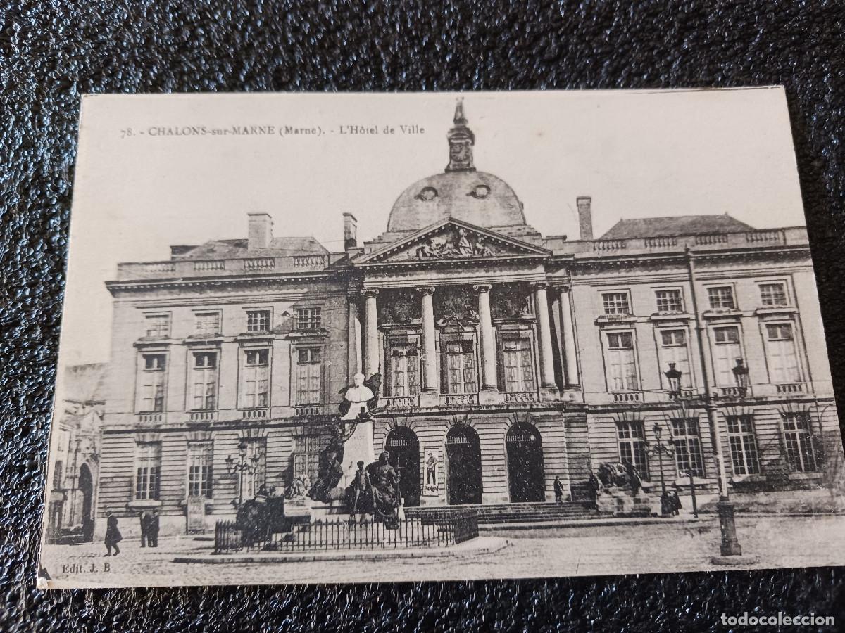 Cartes Postales: 78 Chalons sur Marne - L'Hotel de Ville, ed. bourgogner, circulada 1924