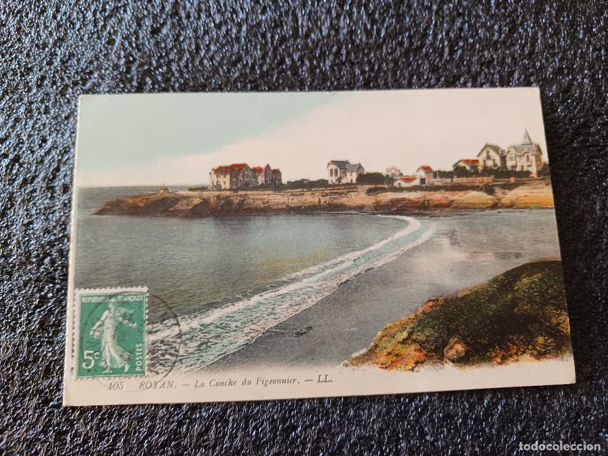 Cartes Postales: 105 royan la conche du pigeonnur, coloreada, circulada