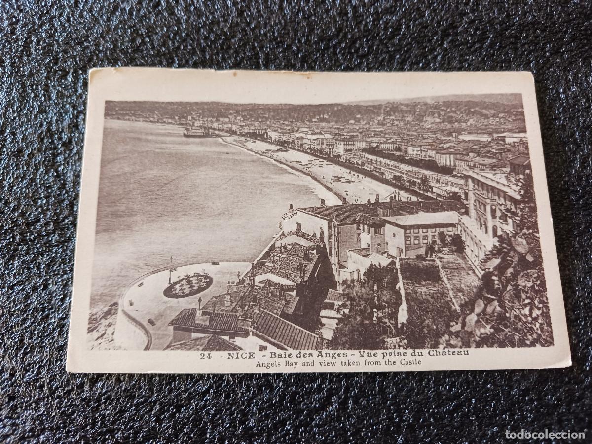 Postais: 24 nice, baie des anges vue prise du chateau, circulada 1933