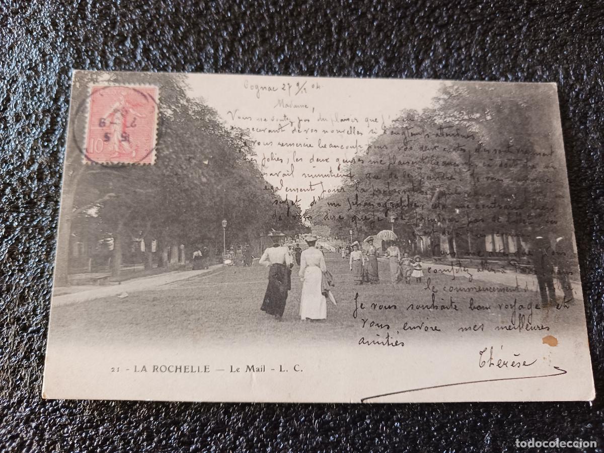 Postais: 21 la rochelle, le mail, circulada 1904