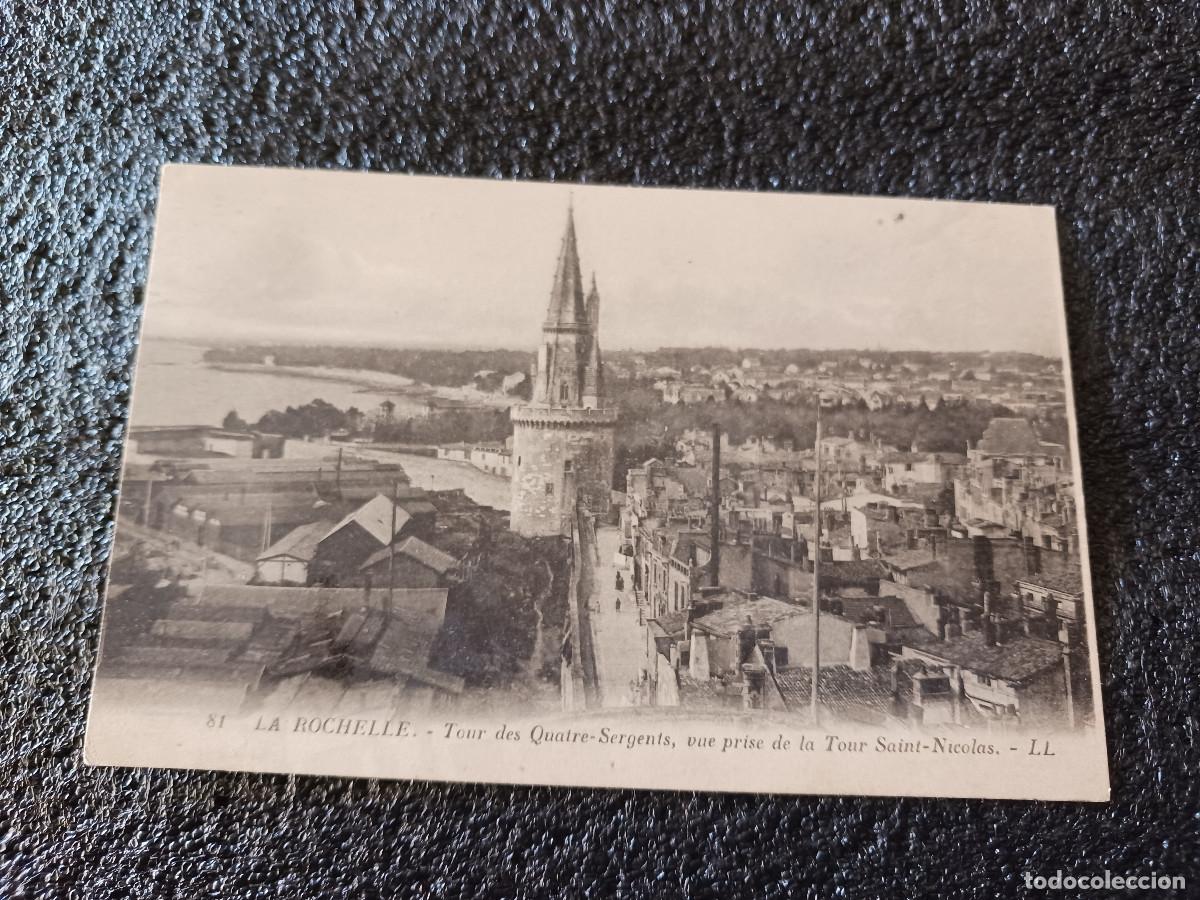 Postais: 81 la rochelle, tour des quatre sergents, vue prise de la tour saint nicolas, circulada 1929