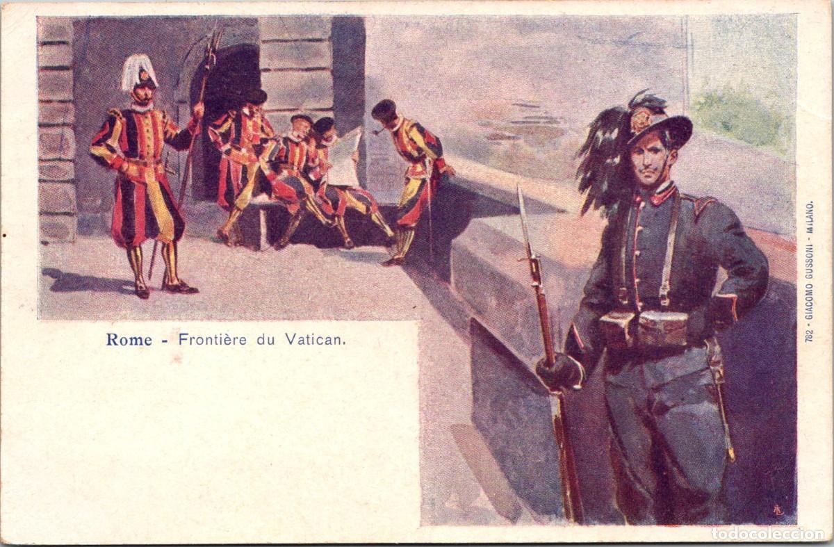 Postales: Italia - Rome - Fronti&egrave;re du Vatican - Giacomo Gussoni 782 - 139x90mm - Reverso sin dividir