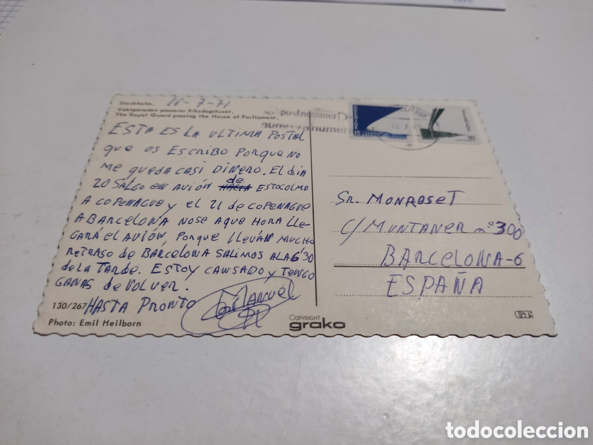 Postales: Postal Estocolmo Suecia - Foto 2