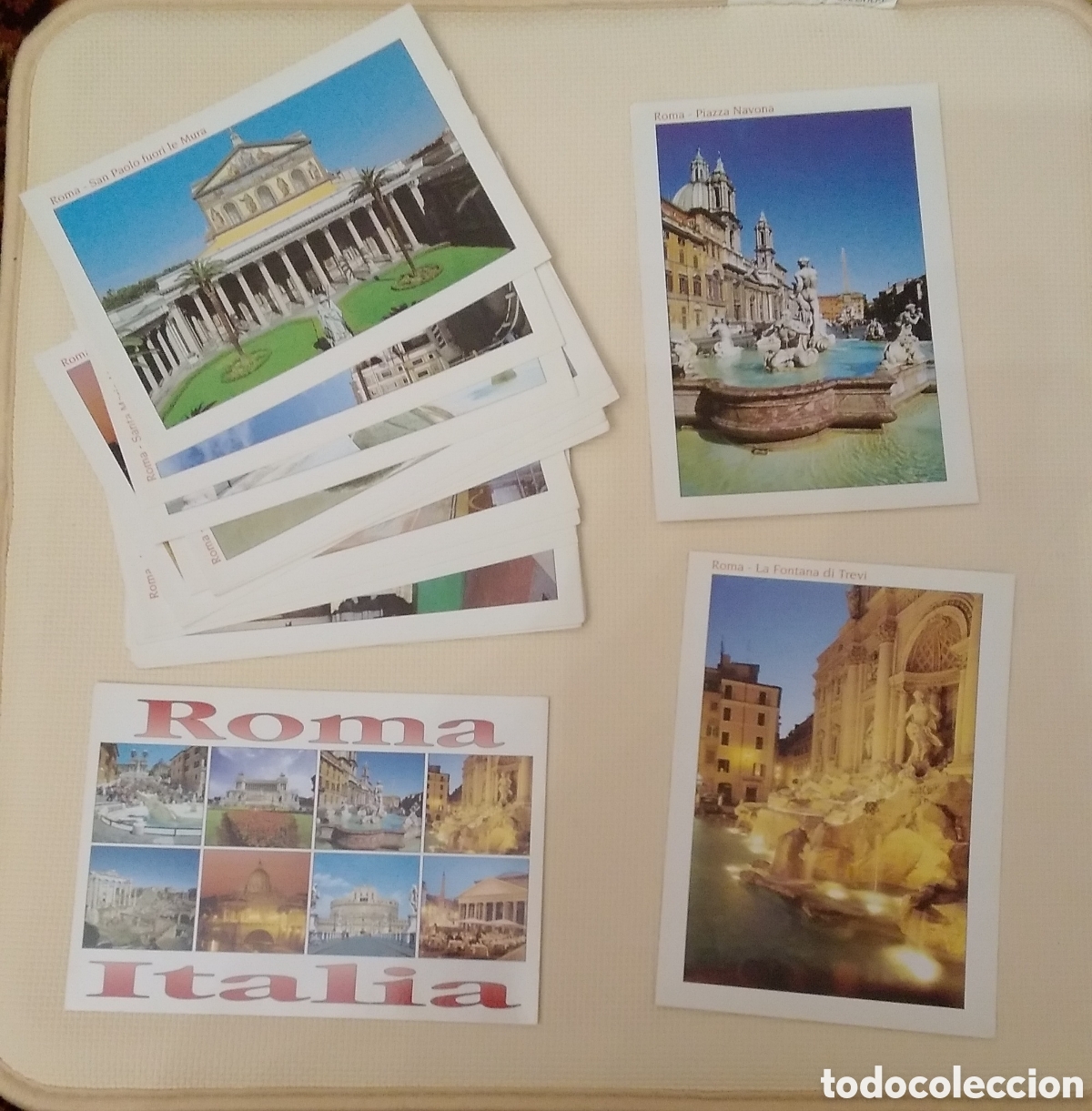 Postales: 2 carpetas con 20 postales Roma comienzos del 2000 - Foto 2