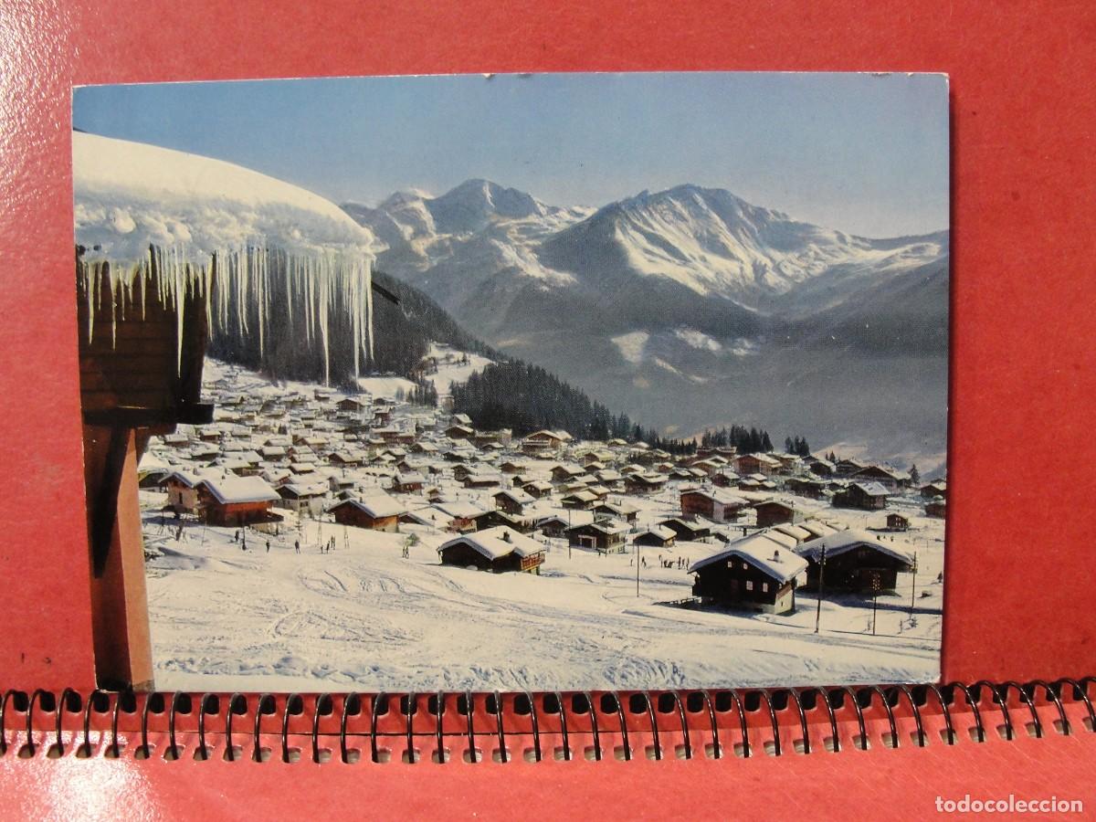 Postales: postal SUIZA - GRAN COMBIN - ESTACION INVERNAL DE VERBIER - MATASELLOS DE 1970