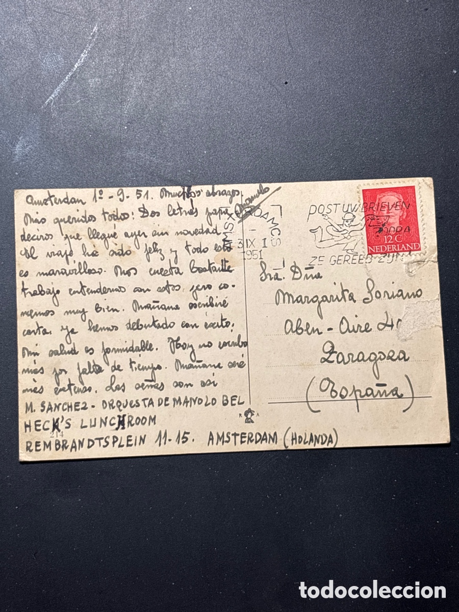 Postales: Antigua postal. Amsterdam - Foto 3