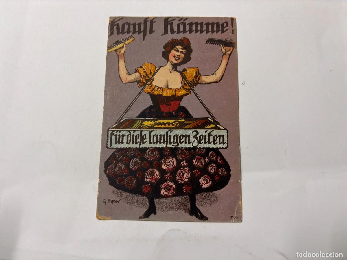 Postcards: TARJETA POSTAL. KAUFT KAMME! F&Uuml;R DIELE CAULIGEN BEITEN.MONT&Oacute;N DE PEINES PARA ESTOS TIEMPOS DIFICILES