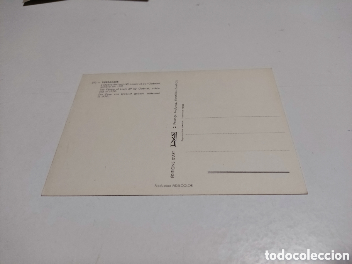 Postales: Postal Versalles &oacute;pera 1770 - Foto 2