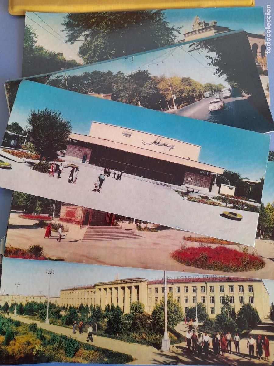 Postales: 12 postales de asjabat (turkmenistan) editorial artista sovietico 1968 (9,5x21cm aprox)
