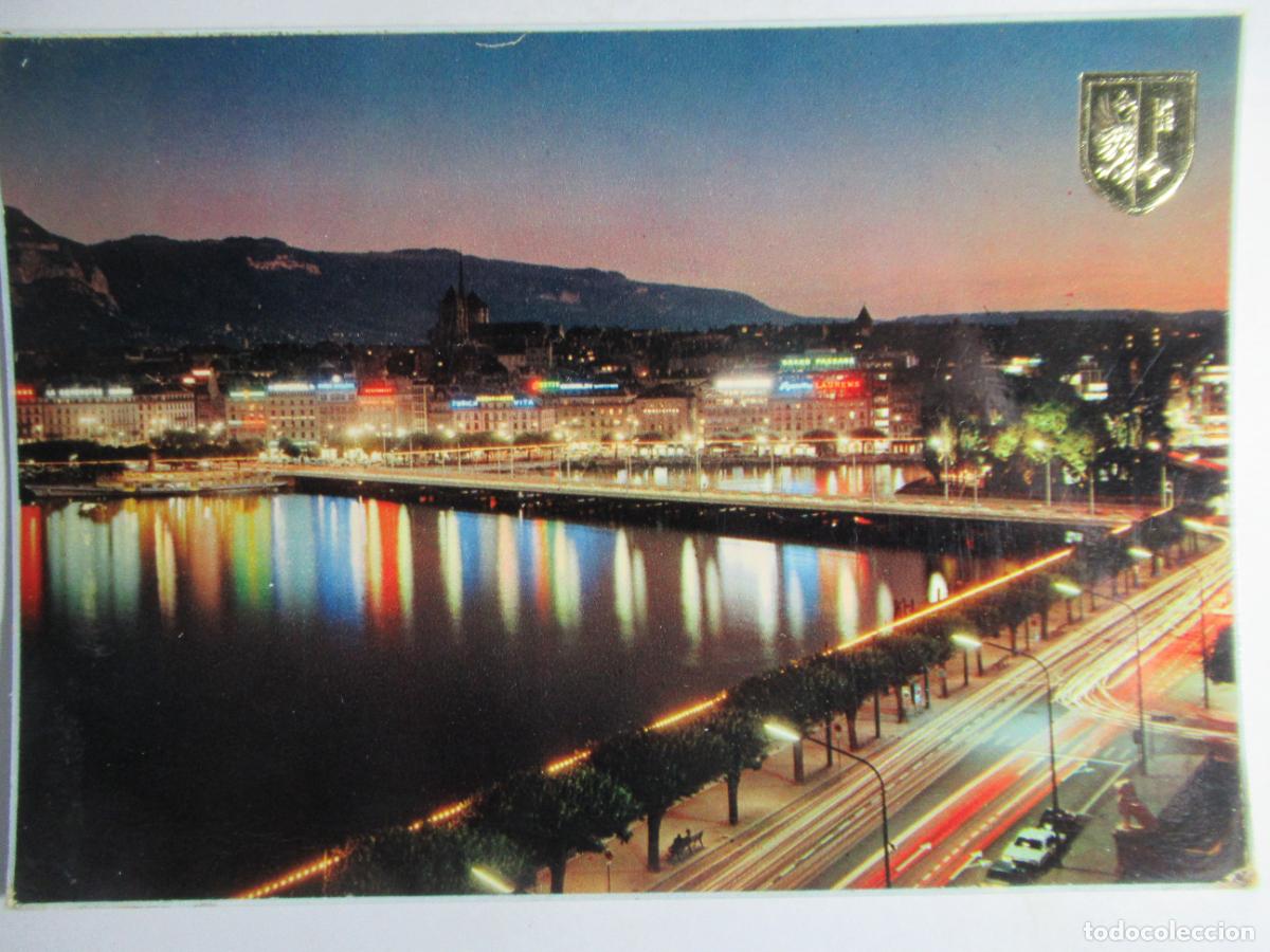 Postales: Geneve - La Rade le Soir - Foto 1