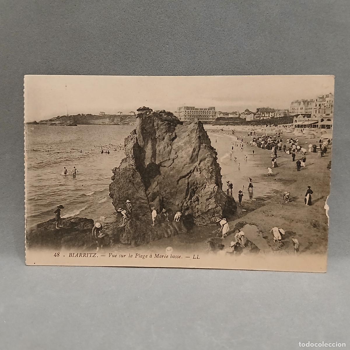 Postales: BIARRITZ. Vue sur la Plage &agrave; Mar&eacute;e basse - Foto 1