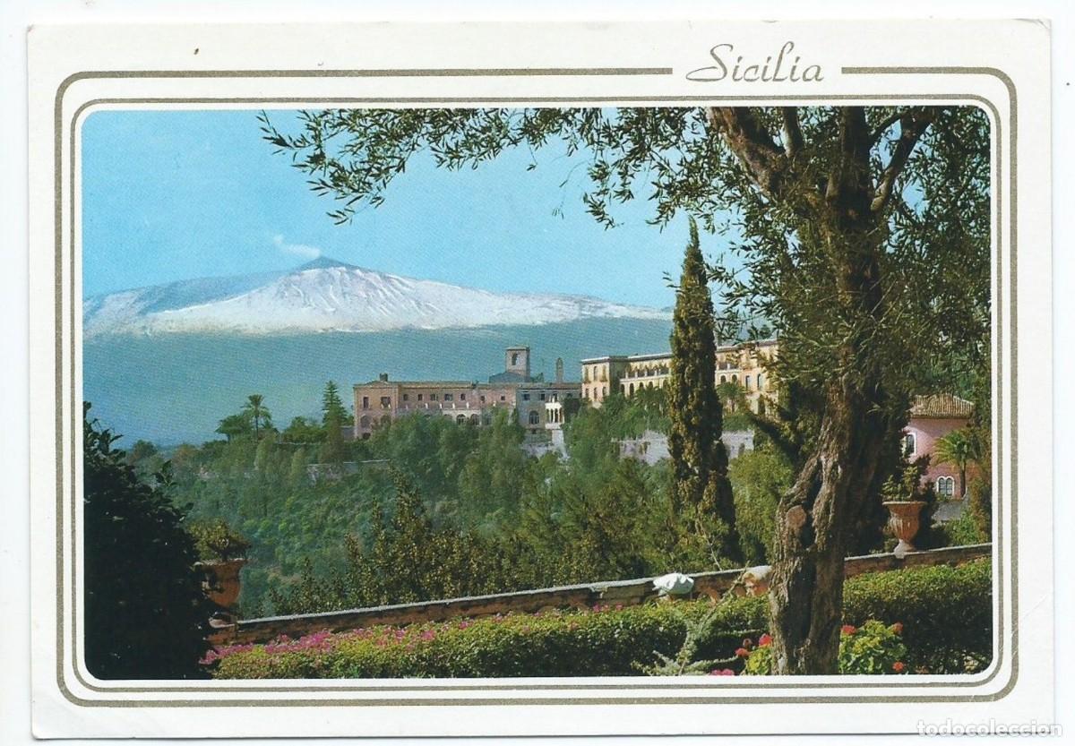 Cartes Postales: L`ETNA VISTO DAL GIARDINO PUBBLICO.- TAORMINA / SICILIA