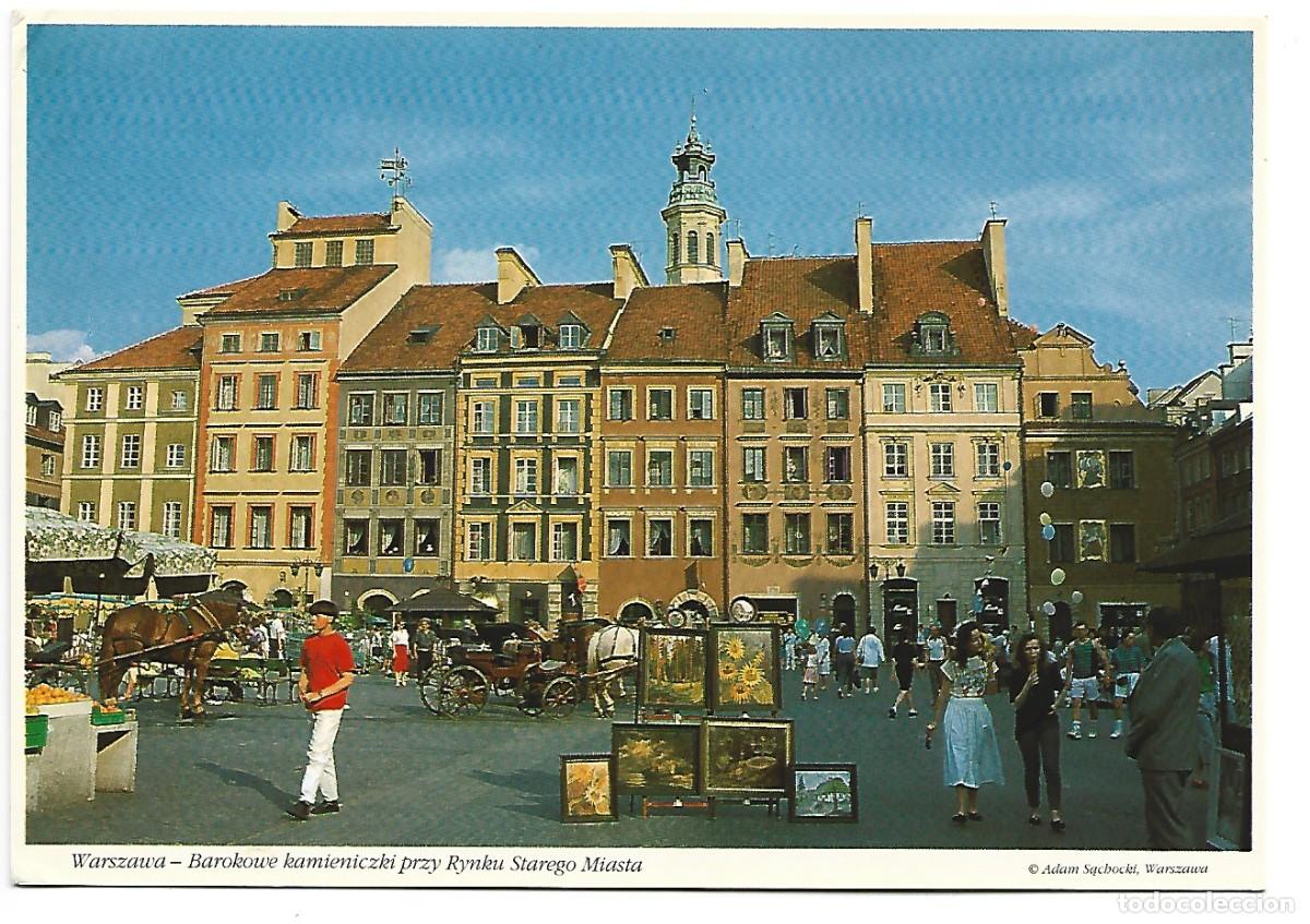 Cartes Postales: BAROQUEBURGHER&acute;S BUILDIMGS ON THE OLD TOWN SQUARE.- WARSAW - POLONIA