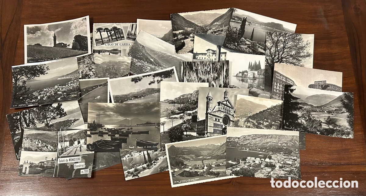 Postales: 28 ANTIGUAS TARJETAS POSTALES EN BLANCO Y NEGRO. CIRCULADAS CON SELLO. ITALIA