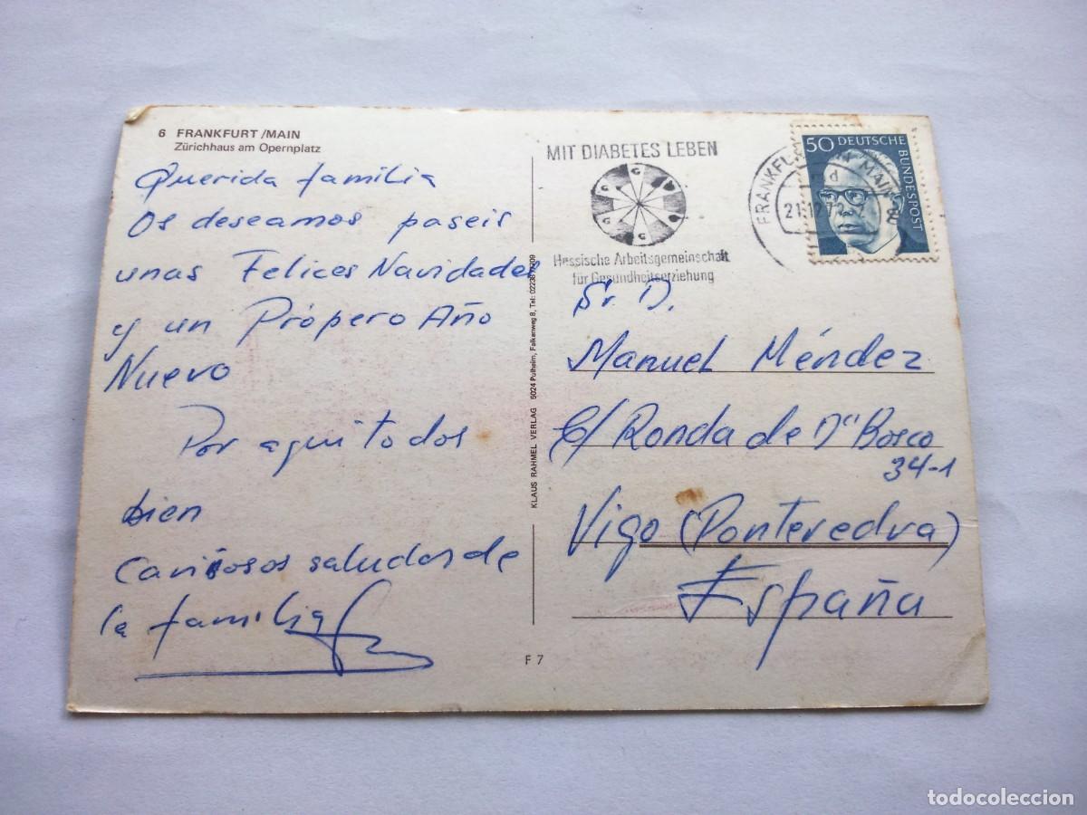 Postales: POSTAL -- FRANKFURT -- CIRCULADA -- - Foto 2
