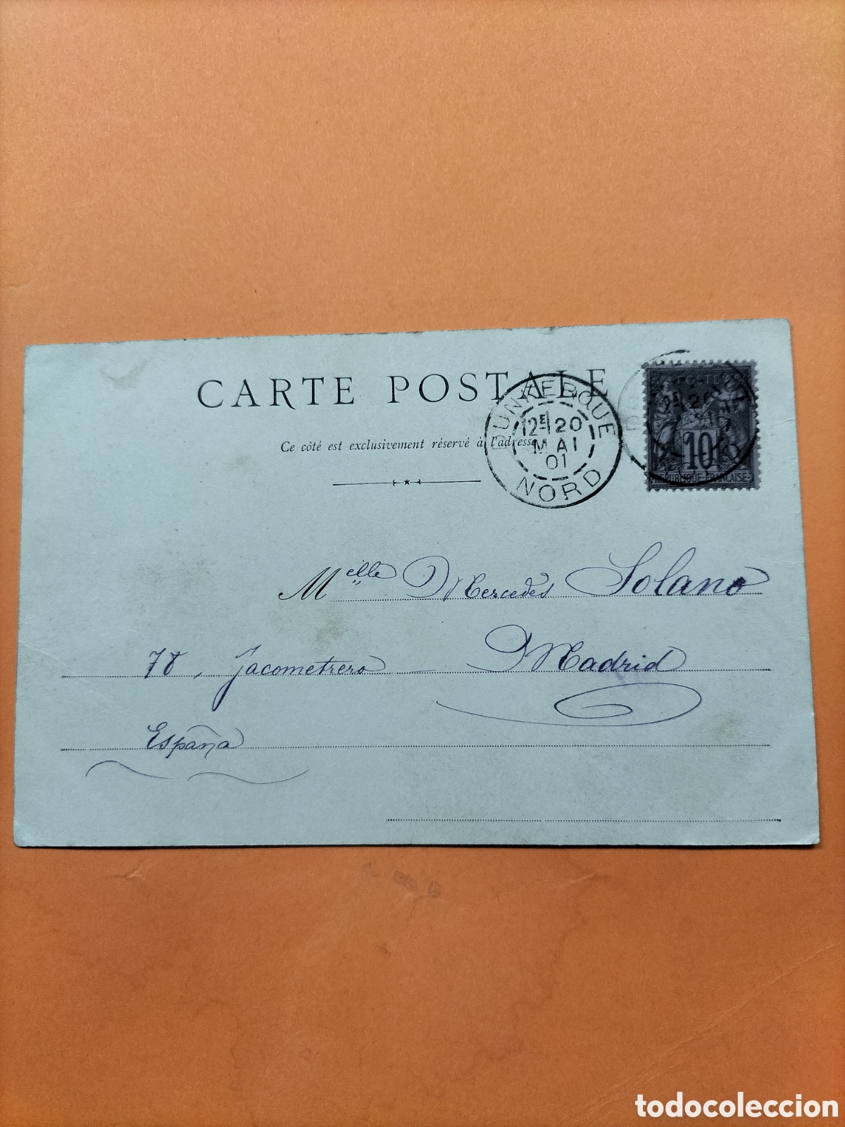 Postales: Dunkerque. Postal del muelle.1901. - Foto 3