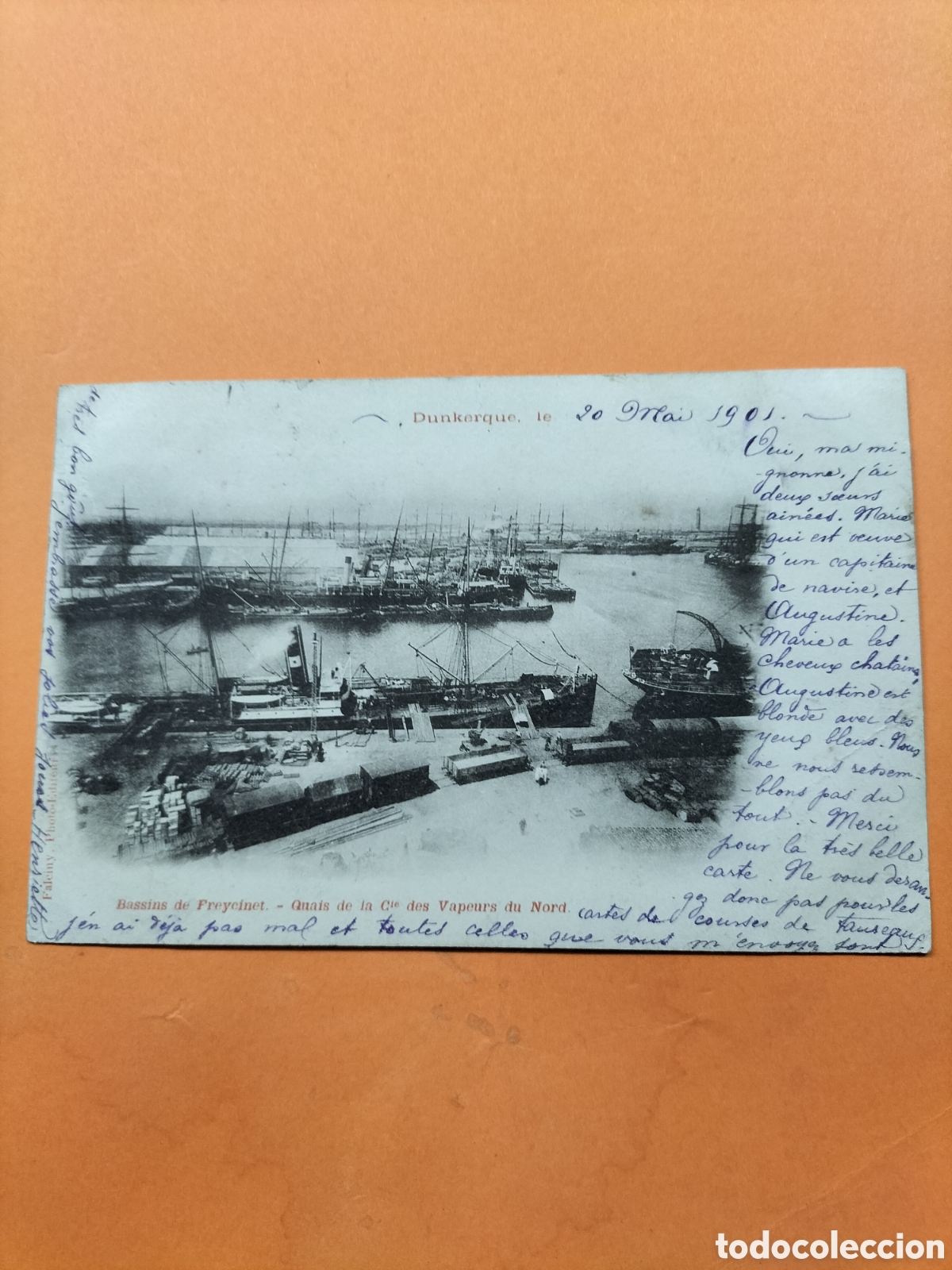 Postales: Dunkerque. Postal del muelle.1901. - Foto 1