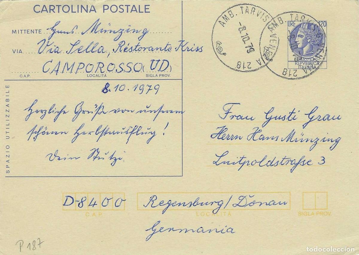 Cartes Postales: ITALIA 1979 - CARTULINA POSTAL CIRCULADA Y ESCRITA