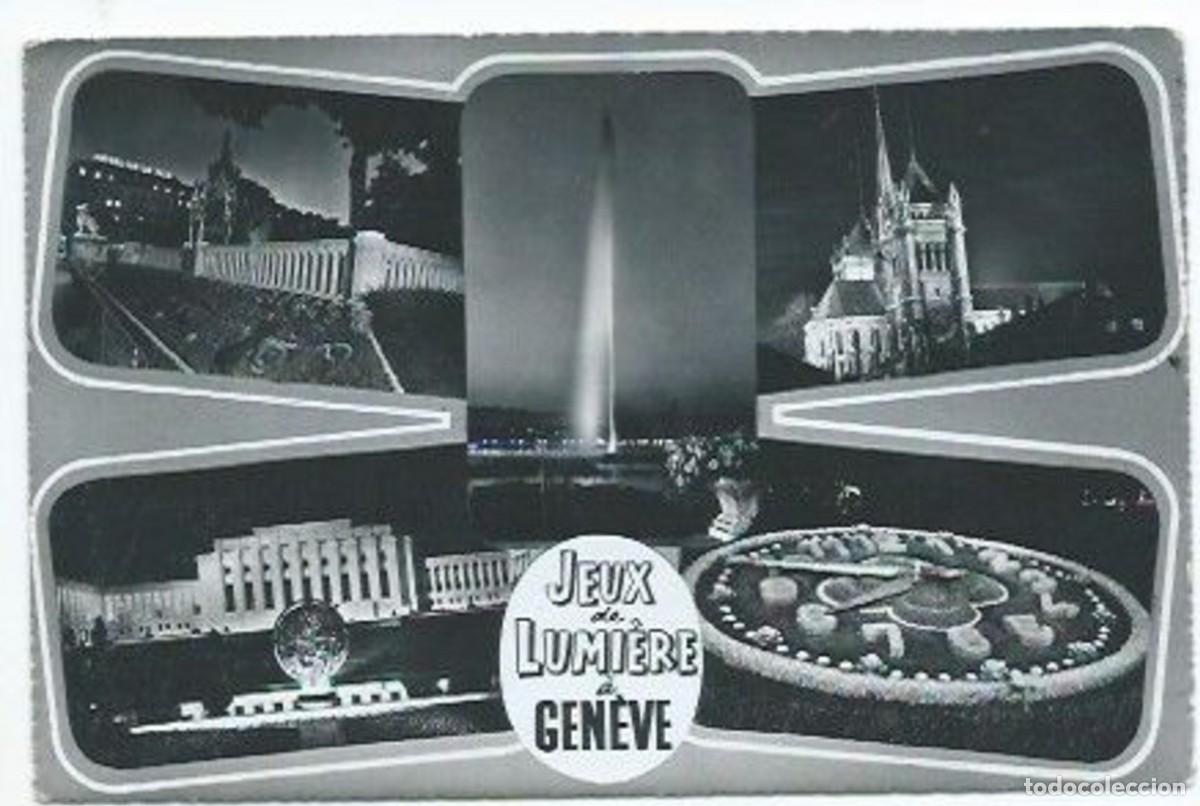 Cartes Postales: JEUX DE LUMIERE A GENEVE / SUIZA