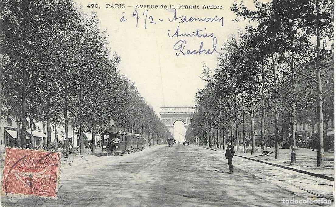 Postkarten: PARIS - 490. AVENUE DE LA GRANDE ARMEE - P. MARMUSE EDIT. - CIRCULADA