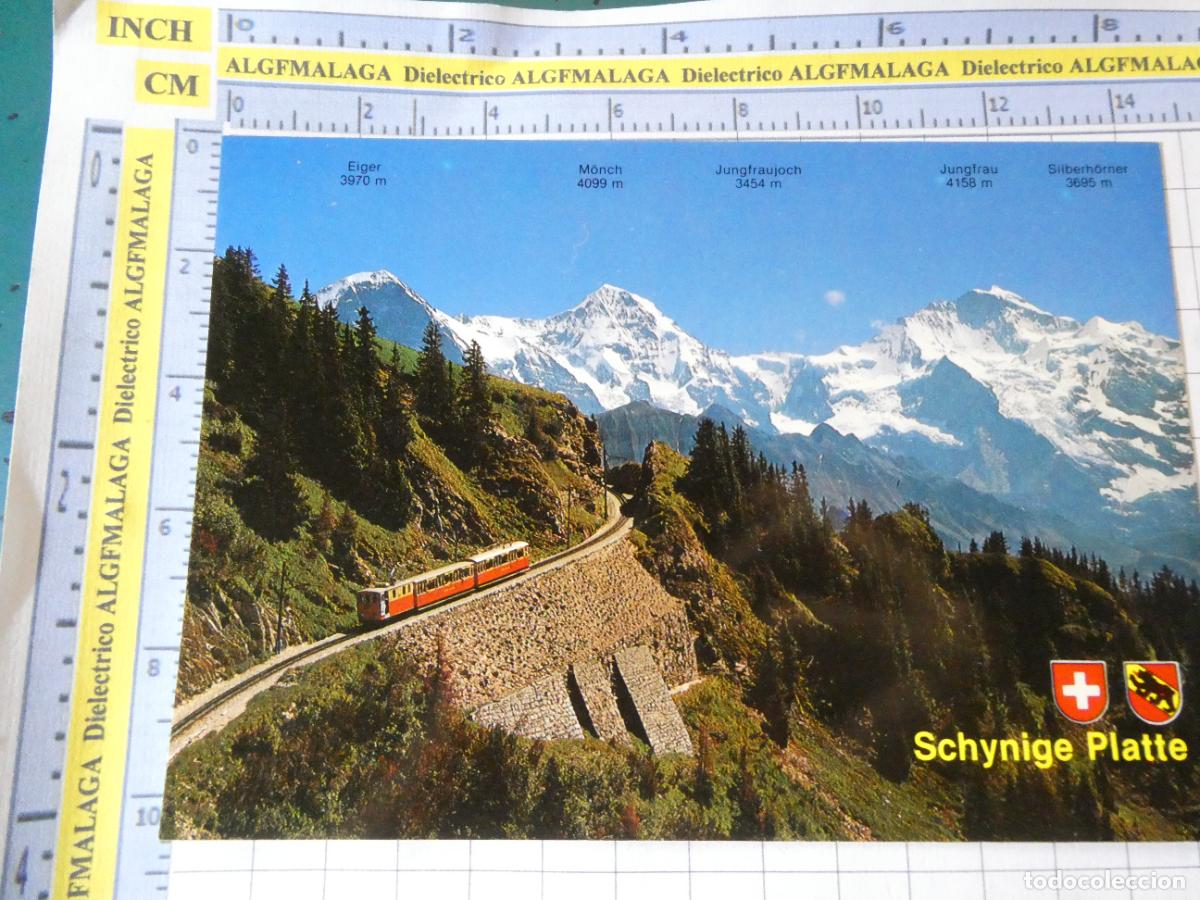 Postcards: POSTAL DE SUIZA. SCHYNIGE PLATTE BAHN MIT EIGER M&Ouml;NCH JUGFRAU. TREN FERROCARRIL. 1641