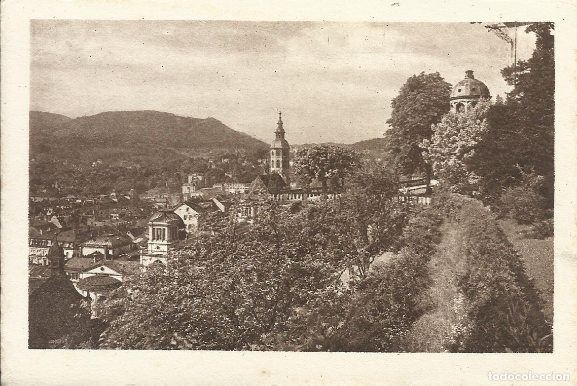 Postkarten: Baden-Baden. Schloss. Terrasse. Alemania. Postal. 10x15 cm. Sin escribir. 1930 aprox.