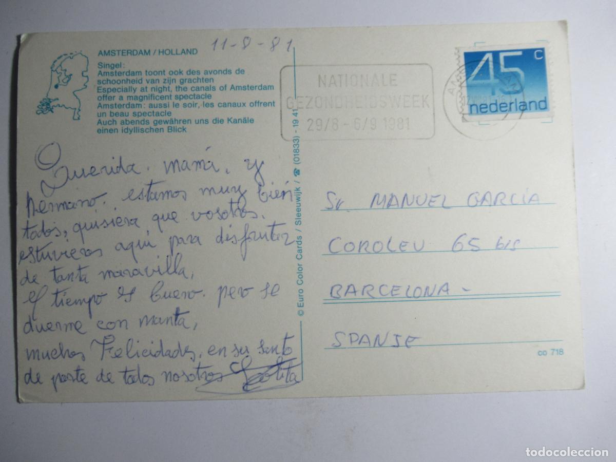 Postales: Amsterdam - Holland - circulada - Foto 2