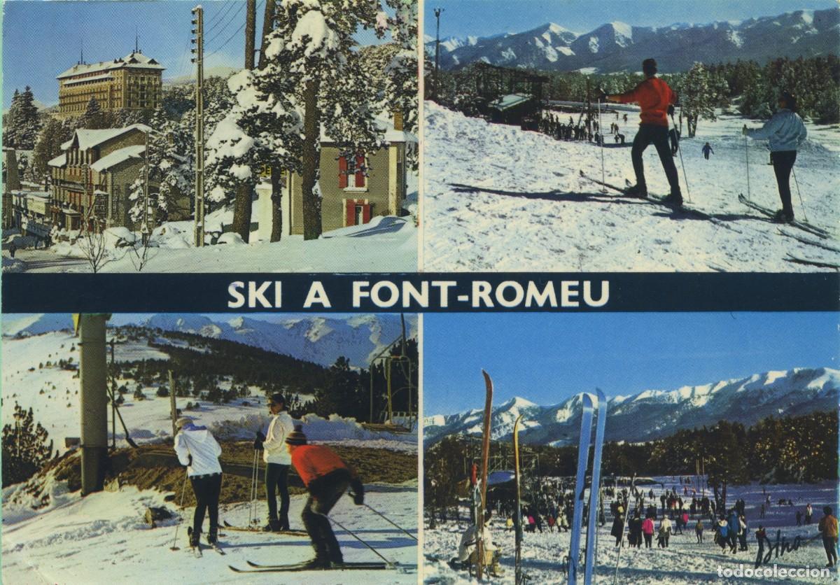 Postales: Ski en Font-Romeu alt. 1800 m. Roussillon. Francia. Circulada en 1974. EDITION ET CLICH&Eacute; PAUL GOUDIN