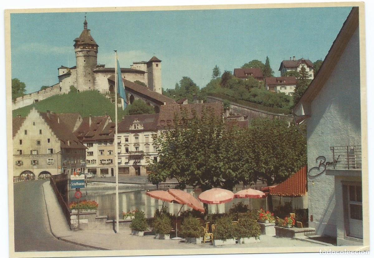 Postais: LUNCH UND TEA-ROOM &rdquo; BOSSART &rdquo;.- FEUERTHALEN / SCHAFFHAUSEN, RHEINBR&Uuml;CKE.- SUIZA