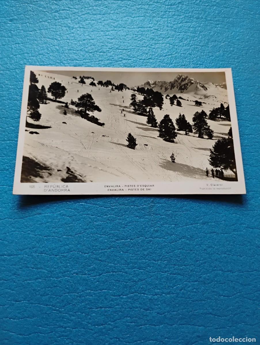 Postales: POSTAL REPUBLICA D'ANDORRA - 105 ENVALIRA PISTES D'ESQUIAR - V. CLAVEROL