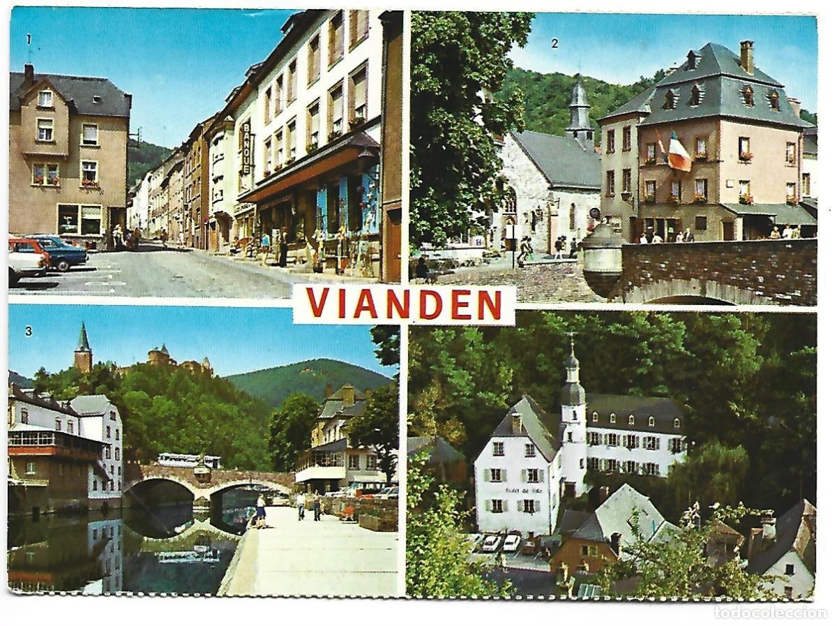 Postales: GRAND RUE - VILLE HAUTE, MUSEE VICTOR HUGO, PONT DE L&Oacute;UR, HOTEL DE VILLE.- VIANDEN / LUXEMBURGO