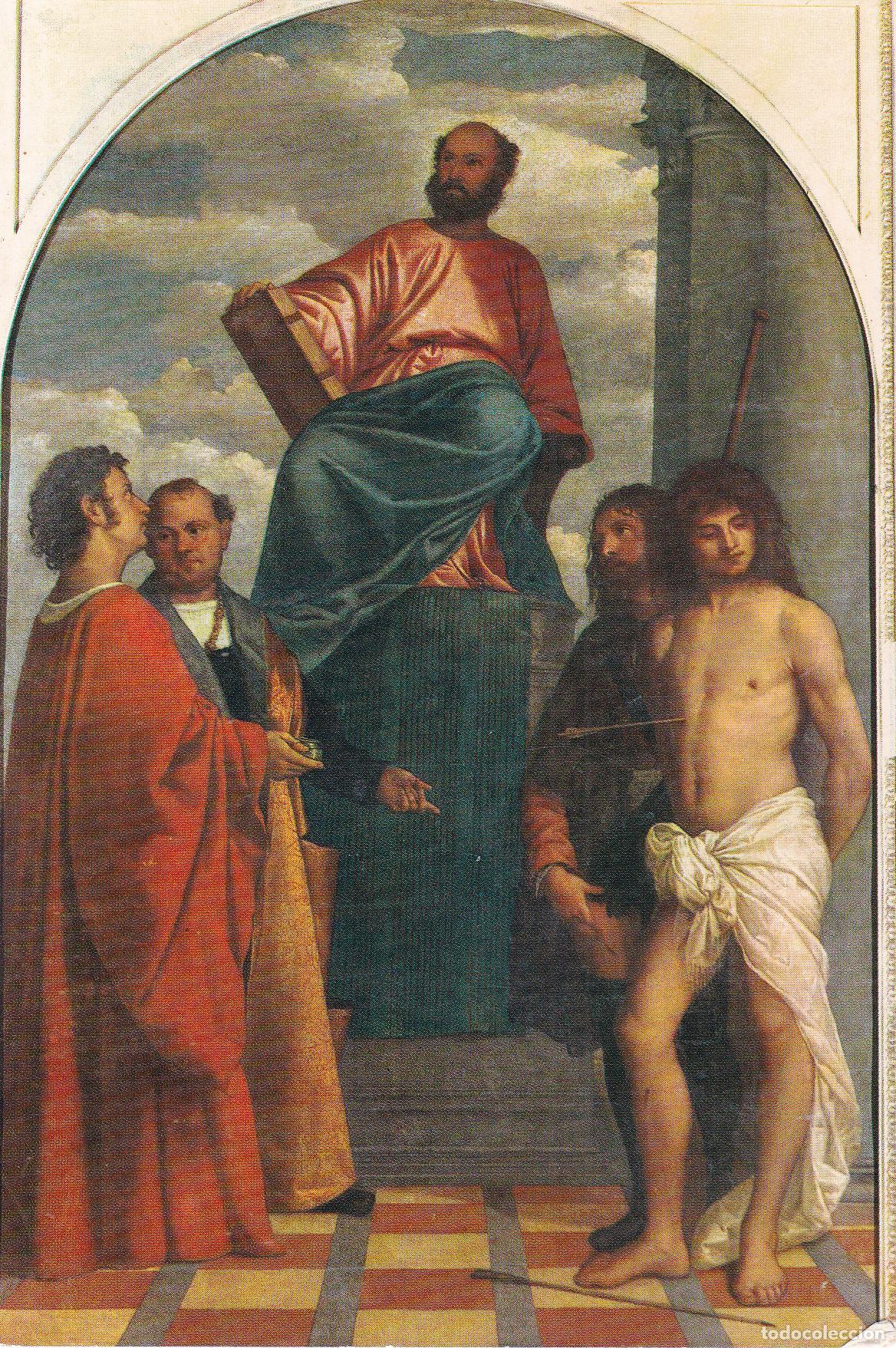 Postales: VENECIA, OBRA DE TIZIANO, SAN MARCO IN TRONO E SANTI (SACRISTIA) &ndash; EDIZ.ARDO 808 &ndash; S/C