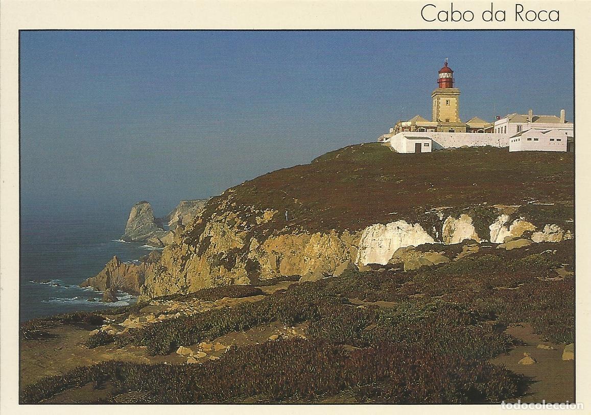 Postales: Portugal. Cabo da Roca. Faro extremo m&aacute;s occidental de Europa. Postal. 1990. 10x15 cm. Cascais.