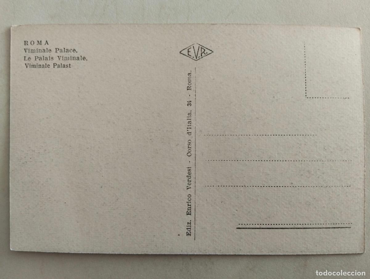 Postales: POSTAL ROMA, PALACIO VIMINALE - Foto 2