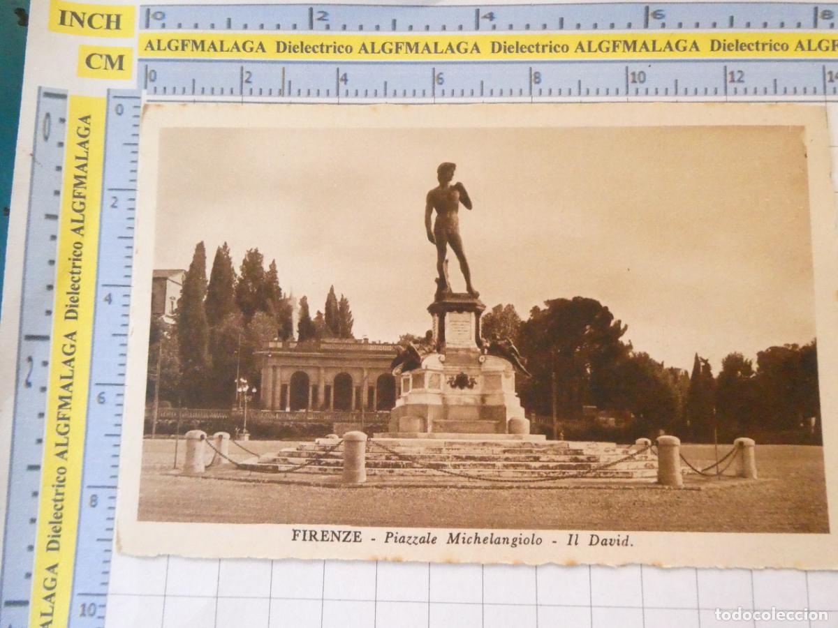 Cartes Postales: ANTIGUA POSTAL DE ITALIA. FLORENCIA FIRENZE PIAZZALE MICHELANGIOLO IL DAVID. 1783