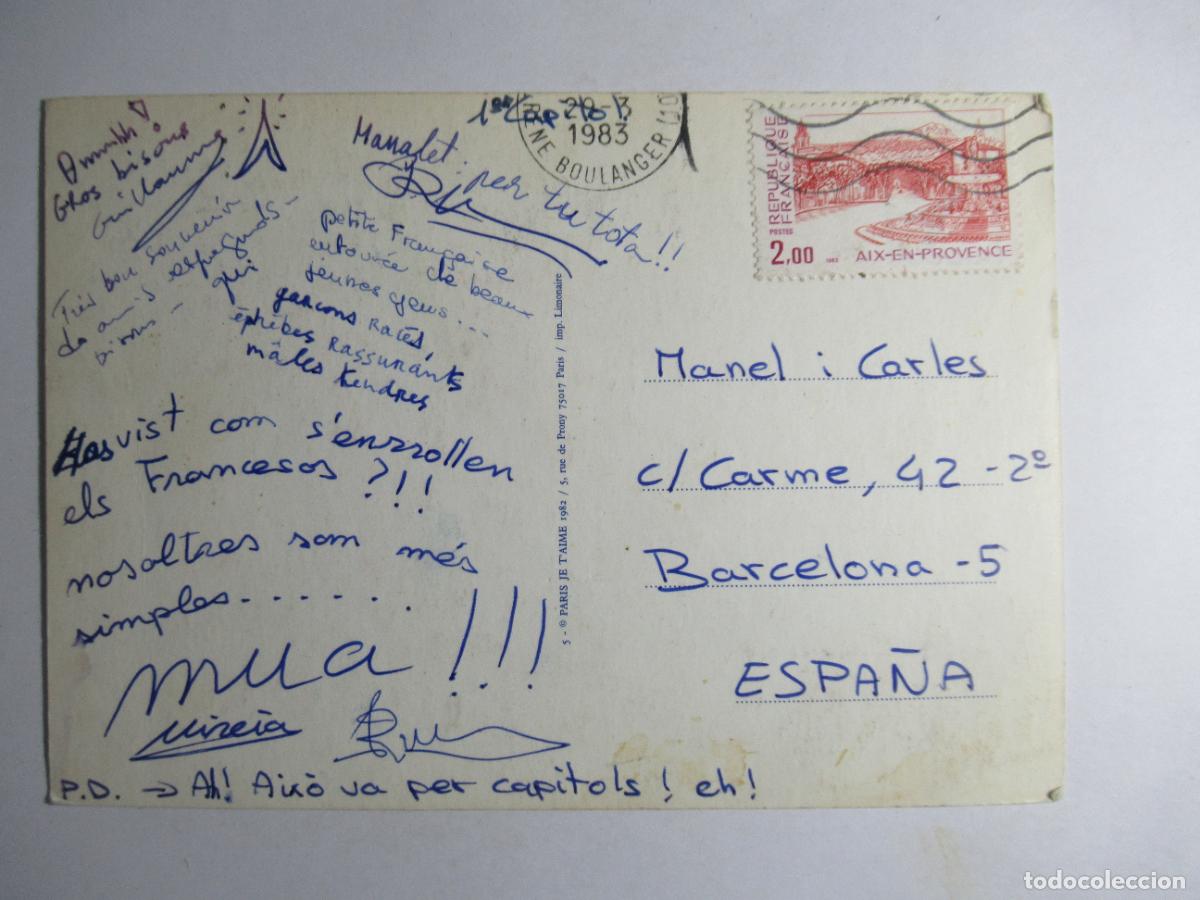 Postales: Souvenir de Paris - Circulada - Foto 2