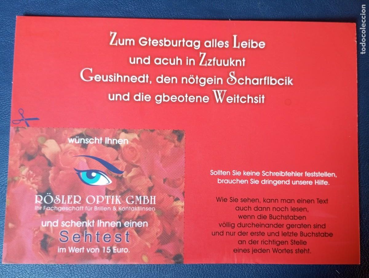 Postcards: POSTAL ALEMANA , PROPAGANDA DE R&Ouml;SLER OPTIK