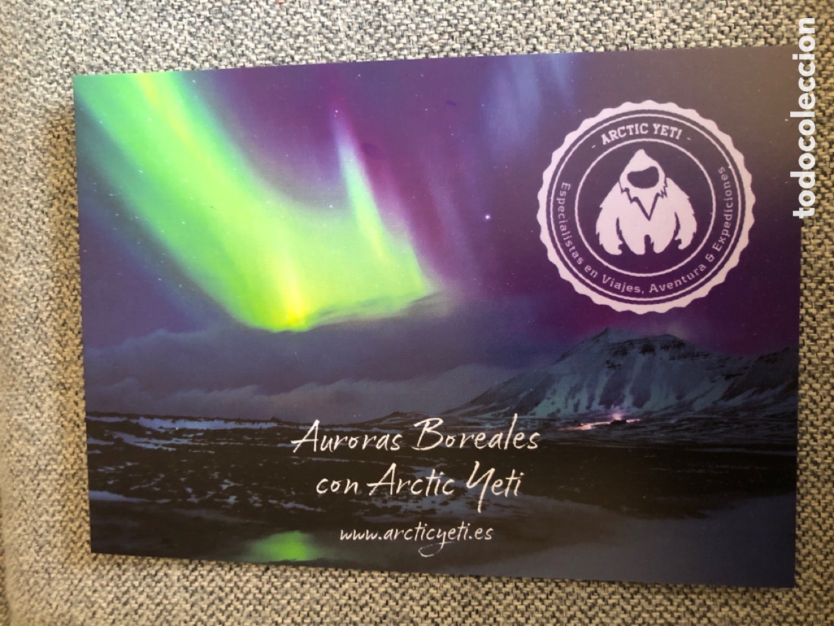 Cartoline: Postal Auroras Boreales. Artic Yeti. Islandia. ASM