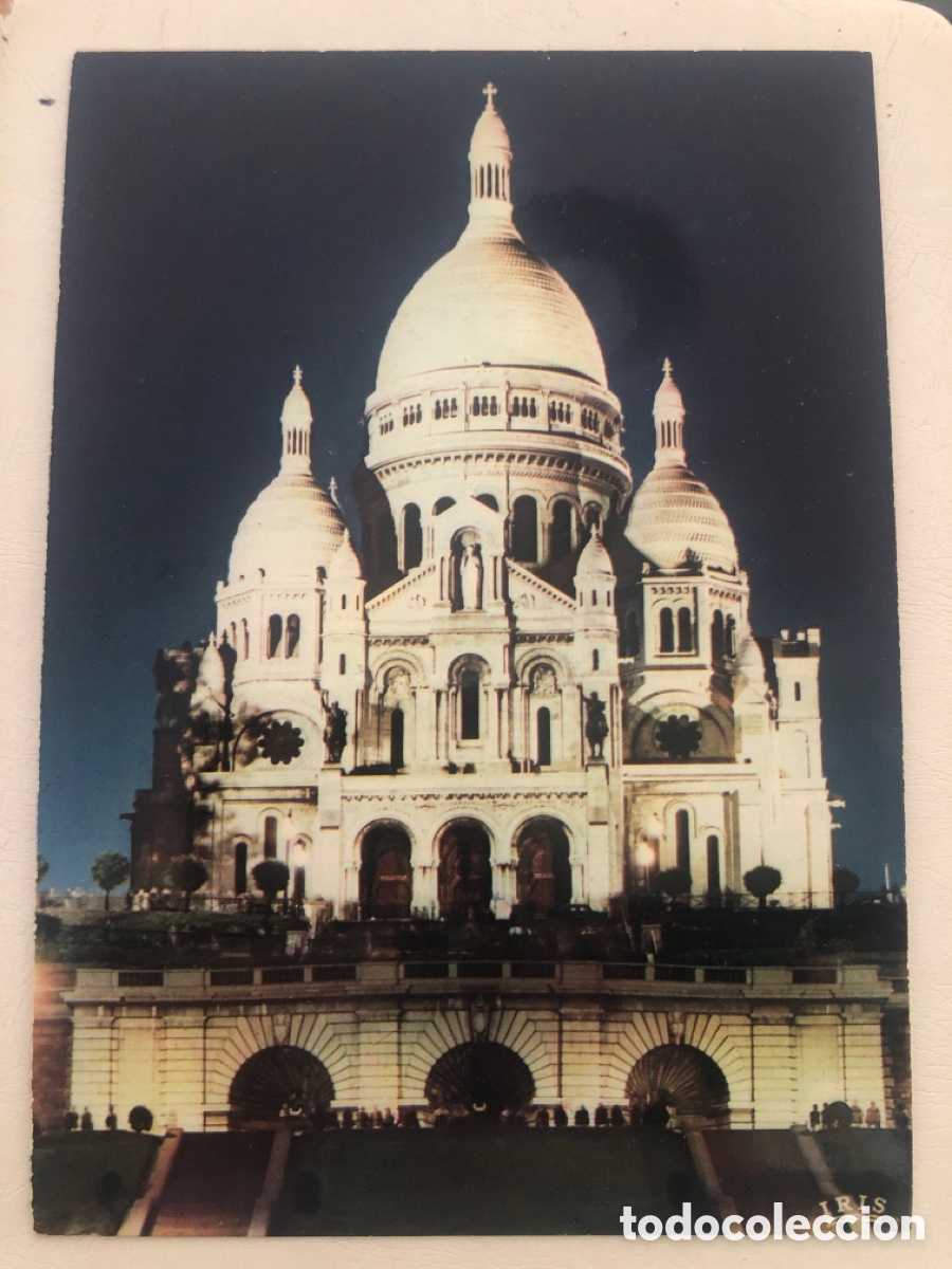Postales: POSTAL. LA BASILIQUE DU SACRE COEUR. Iluminadoa. PARIS. FRANCIA. EDC. MEXICHROME. N&Uacute;MERO 595. ASM