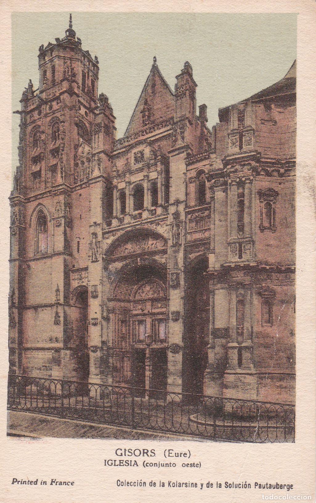 Postales: FRANCIA, GISORS, IGLESIA &ndash; (COLECCI&Oacute;N DE LA KOLARSINA Y DE LA SOLUTION PAUTAUBERGE)