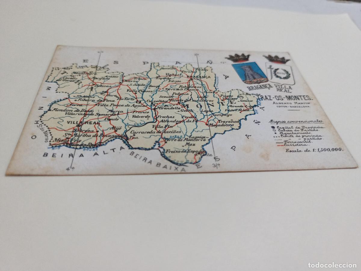 Postales: PORTUGAL - POSTAL TRAZ-OS-MONTES - ATLAS GEOGR&Aacute;FICO DE ESPA&Ntilde;A Y PORTUGAL