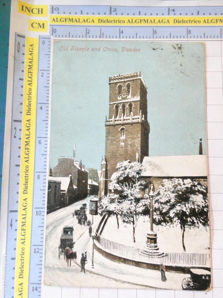Postales: ANTIGUA POSTAL DE ESCOCIA. A&Ntilde;O 1904. OLD STEEPLE AND CROSS DUNDEE. 2788